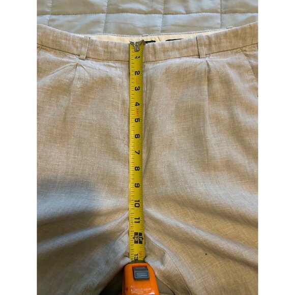 J.Crew Essential Wide Leg 100% LINEN Pants Womens 6 Beige High Rise Trousers Wor - Picture 5 of 12